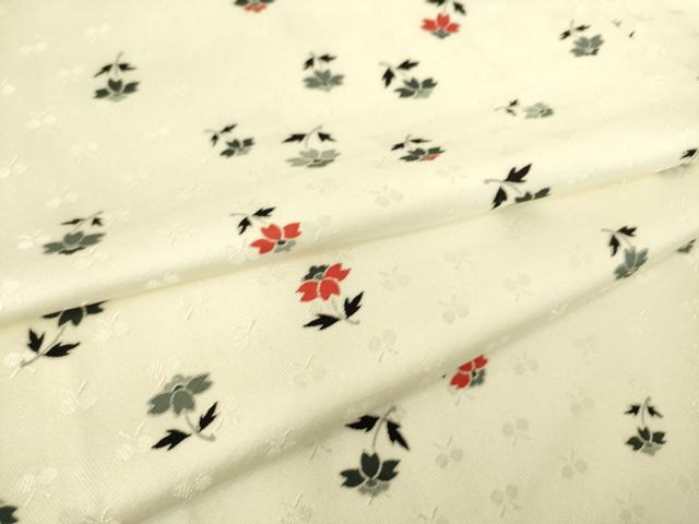平和屋着物▽上質な小紋 単衣 草花文 正絹 逸品 DAAS0081az