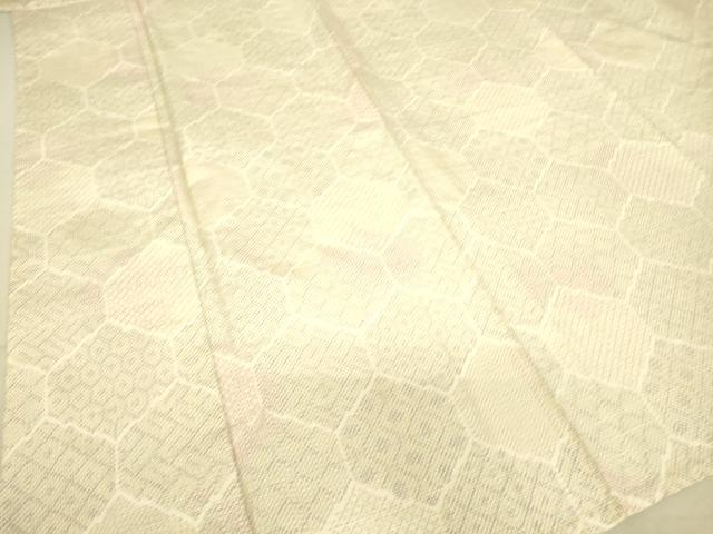 平和屋着物▽上質な紬 単衣 亀甲文 正絹 逸品 DAAS0079az