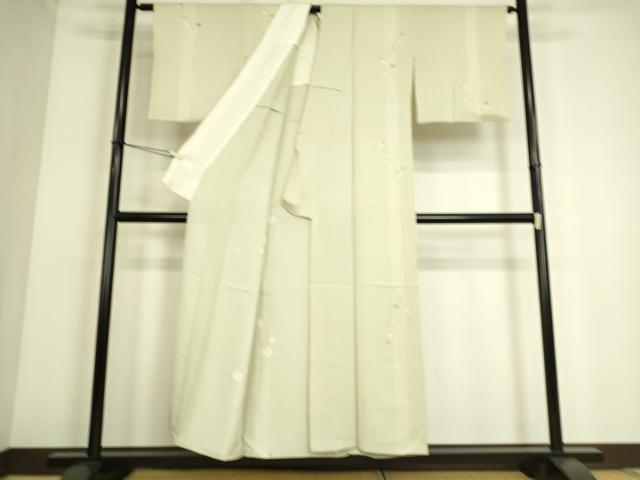 平和屋着物▽上質な小紋　単衣　絞り　花間道　銀糸　正絹　逸品　DAAS0084az