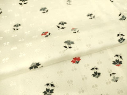 平和屋着物▽上質な小紋 単衣 草花文 正絹 逸品 DAAS0081az
