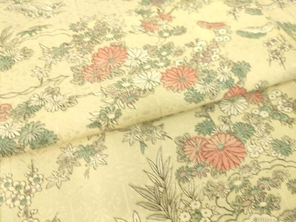 平和屋着物▽上質な小紋 単衣 吉祥花尽くし 正絹 逸品 DAAS0100az