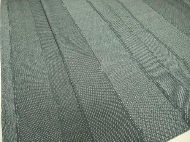 平和屋着物▽本塩沢 単衣 変わり間道 110亀甲 正絹 逸品 DAAS0107az