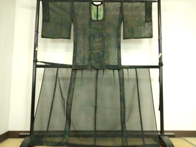 平和屋着物▽道行コート　二部式　スリーシーズン　春夏秋　塵除け　紗　霞文　正絹　逸品　DAAS0116az