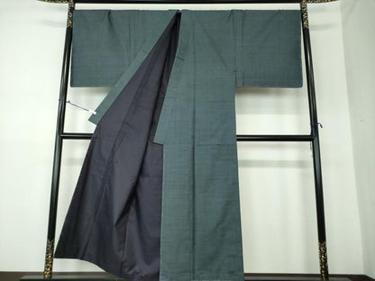 平和屋着物●男性 本場大島紬 アンサンブル キングサイズ 長羽織 100亀甲 総詰め 正絹 逸品 DAAS3087ps