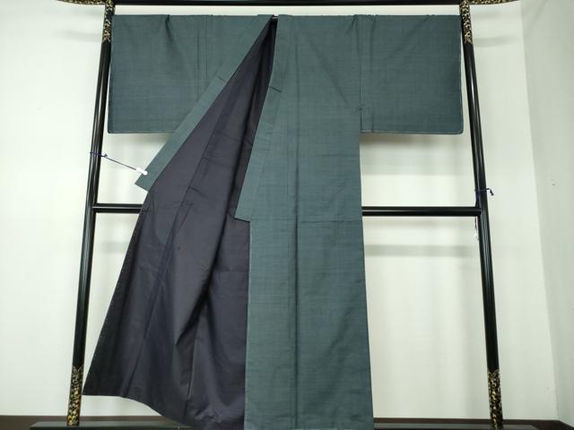 平和屋着物●男性 本場大島紬 アンサンブル キングサイズ 長羽織 100亀甲 総詰め 正絹 逸品 DAAS3087ps