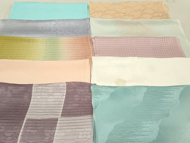 平和屋着物＊夏物 和装小物 帯揚げ10枚 全て正絹 逸品 DAAP5400by