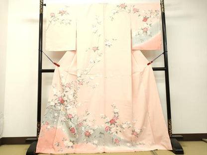 平和屋着物●訪問着 枝花文 暈し染め 金彩 正絹 逸品 DAAS2069tw