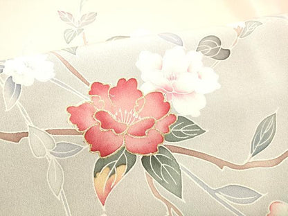 平和屋着物●訪問着 枝花文 暈し染め 金彩 正絹 逸品 DAAS2069tw