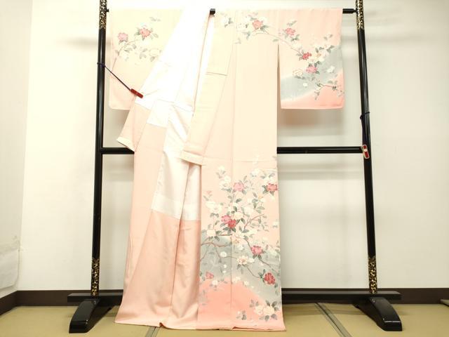 平和屋着物●訪問着 枝花文 暈し染め 金彩 正絹 逸品 DAAS2069tw