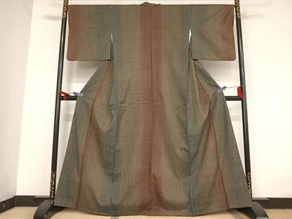 平和屋着物●上質な紬 霞文 正絹 逸品 AAAU0026np