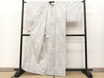 平和屋着物▽紬　単衣　花間道　洗える着物　BAAS8177yc