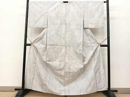 平和屋着物▽紬　単衣　花間道　洗える着物　BAAS8177yc