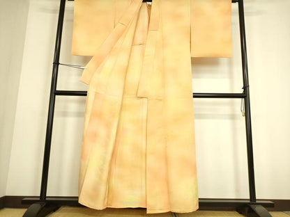 平和屋着物▽上質な小紋 単衣 立波地紋 暈し染め 正絹 逸品 DAAS0172az