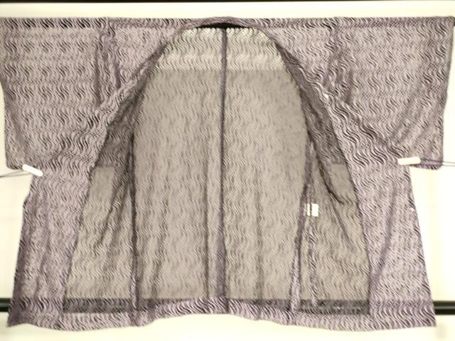 平和屋着物▽道行コート スリーシーズン 春夏秋 塵除け 変わり縞 DAAS0175az