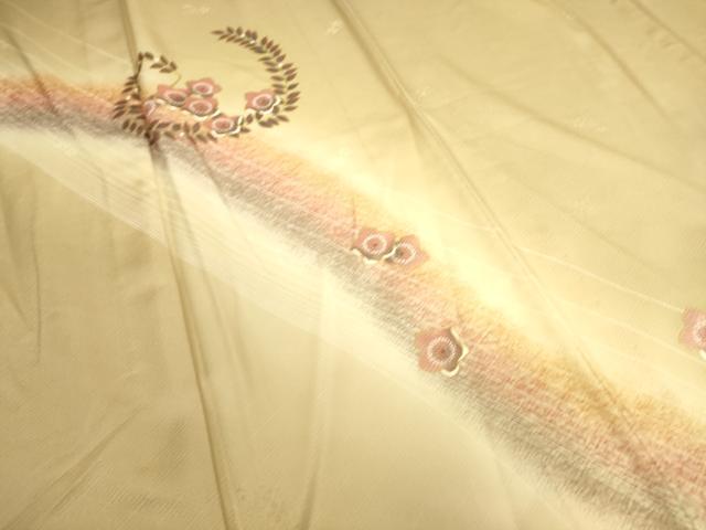平和屋着物▽訪問着　単衣　花丸文　暈し染め　金彩　正絹　逸品　DAAS0160az