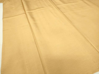 平和屋着物▽上質な紬 単衣 狐色 正絹 逸品 DAAS0144az