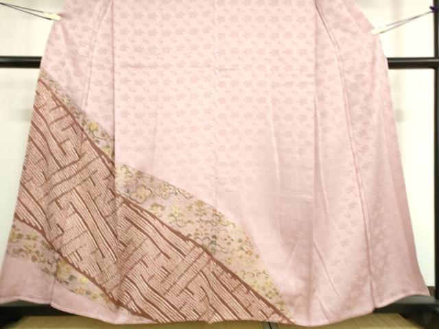平和屋着物▽訪問着 単衣 絞り 花唐草文 金彩 正絹 逸品 未使用 DAAS0155az