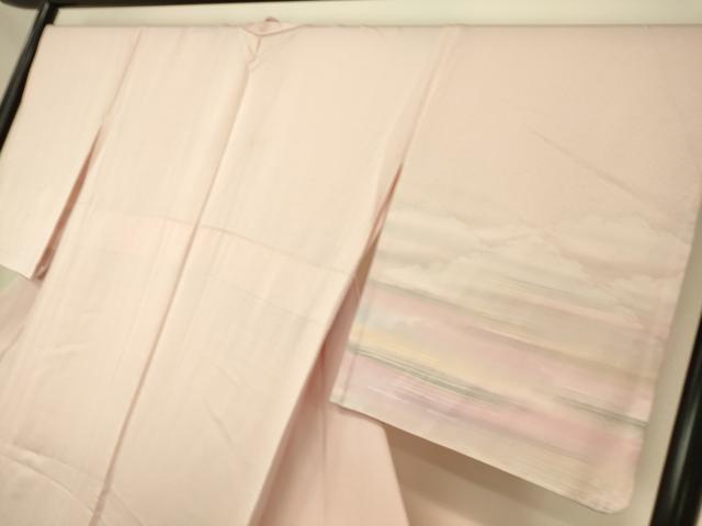 平和屋着物▽染色家 岩浅公展 訪問着 単衣 霞風景文 正絹 逸品 DAAS0162az
