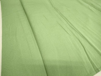 平和屋着物▽上質な色無地　単衣　浅緑色　ますいわ屋扱い　正絹　逸品　DAAS0165az
