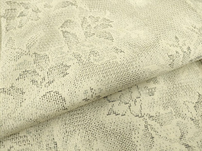 平和屋着物▽本塩沢 単衣 更紗花文 110亀甲 正絹 逸品 DAAS0118az
