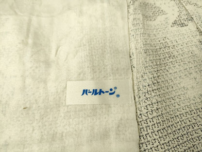 平和屋着物▽本塩沢 単衣 更紗花文 110亀甲 正絹 逸品 DAAS0118az