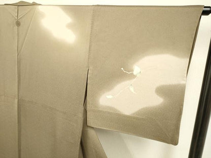 平和屋着物▽訪問着 単衣 刺繍 枝葉文 金糸 正絹 逸品 DAAS4013du