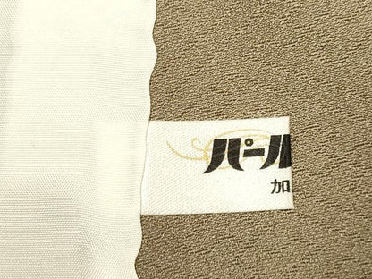 平和屋着物▽訪問着 単衣 刺繍 枝葉文 金糸 正絹 逸品 DAAS4013du
