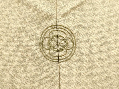平和屋着物▽訪問着 単衣 刺繍 枝葉文 金糸 正絹 逸品 DAAS4013du