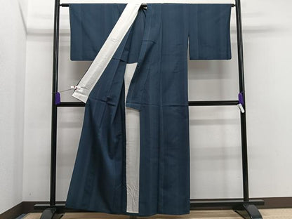 平和屋着物▽上質な小紋 単衣 縞 正絹 逸品 CAAS2484xi