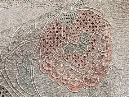 平和屋着物▽中国三大刺繍 スワトウ刺繍 蘇州刺繍 総刺繍 訪問着 単衣 更紗花唐草文 正絹 逸品 CAAS2470xi