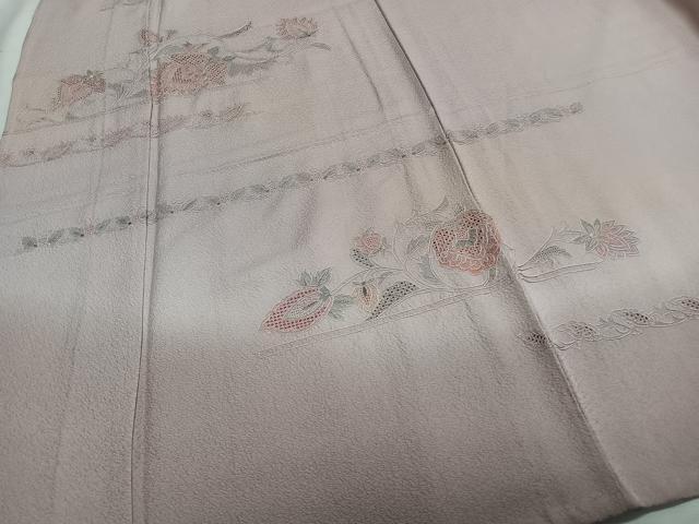 平和屋着物▽中国三大刺繍 スワトウ刺繍 蘇州刺繍 総刺繍 訪問着 単衣 更紗花唐草文 正絹 逸品 CAAS2470xi