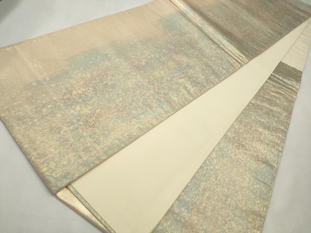 平和屋着物◎六通柄袋帯 霞文 引箔 正絹 逸品 CAAO4480qe