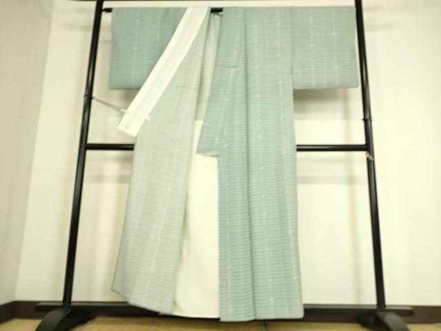 平和屋着物▽上質な小紋 単衣 草花間道 正絹 逸品 DAAS0295az