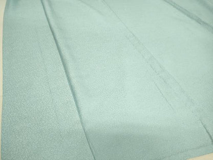 平和屋着物▽上質な色無地 単衣 霞地紋 水色 正絹 逸品 DAAS0294az