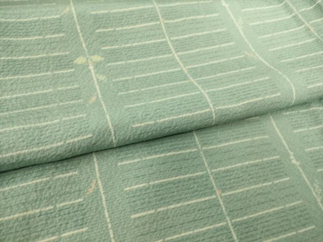 平和屋着物▽上質な小紋 単衣 草花間道 正絹 逸品 DAAS0295az