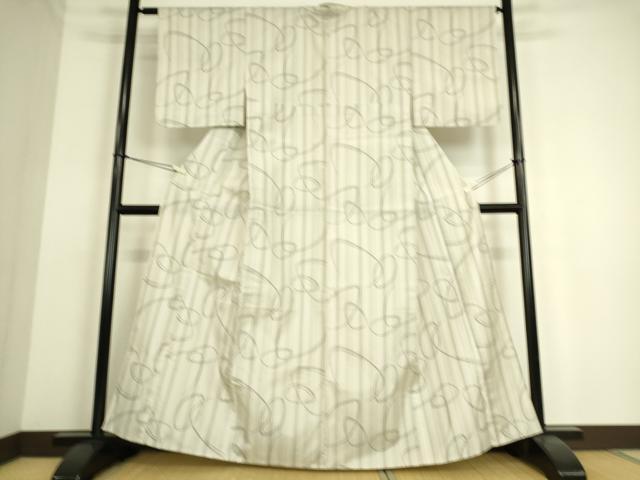 平和屋着物▽小紋 単衣 抽象柄 洗える着物 DAAS0207az