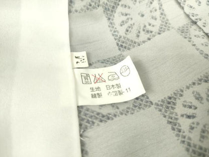 平和屋着物▽小紋 単衣 市松丸文 洗える着物 DAAS0206az