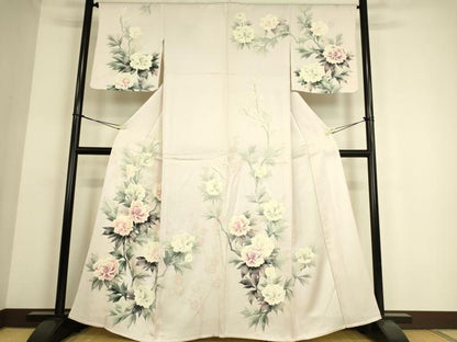平和屋着物▽訪問着 単衣 花尽くし 正絹 逸品 DAAS0225az