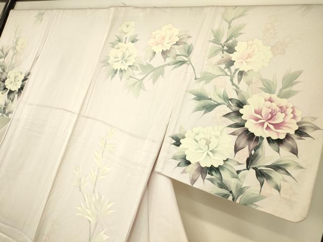 平和屋着物▽訪問着 単衣 花尽くし 正絹 逸品 DAAS0225az