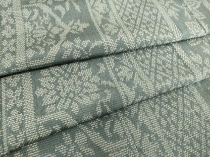 平和屋着物▽本塩沢 単衣 洋花間道 正絹 逸品 DAAS0234az
