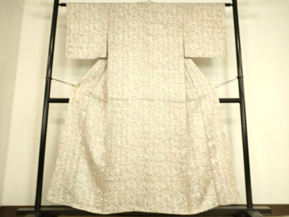 平和屋着物▽上質な小紋　単衣　花籠文　正絹　逸品　DAAS0226az