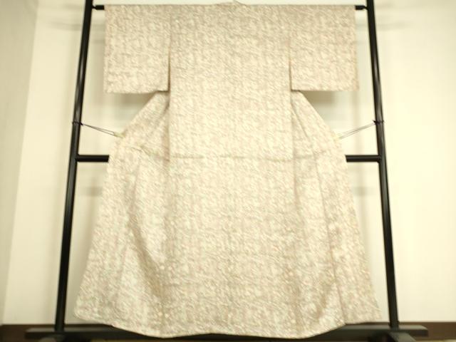 平和屋着物▽上質な小紋　単衣　花籠文　正絹　逸品　DAAS0226az