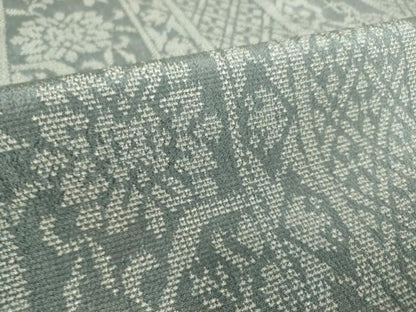 平和屋着物▽本塩沢 単衣 洋花間道 正絹 逸品 DAAS0234az