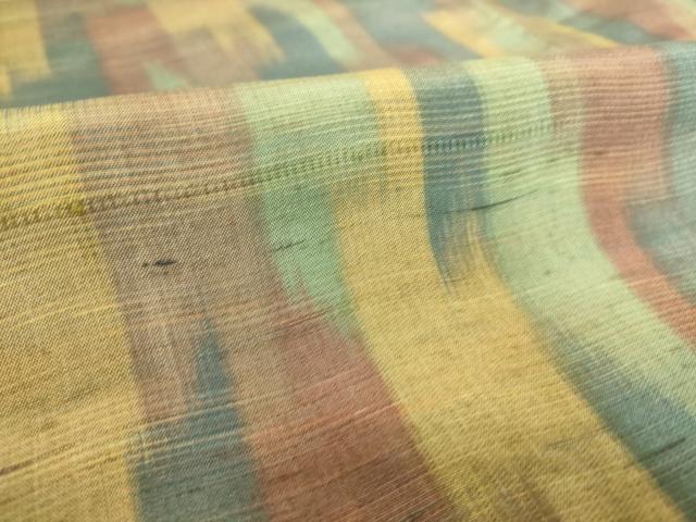 平和屋着物▽上質な紬 単衣 霞文 正絹 逸品 DAAS0236az