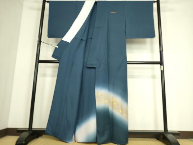 平和屋着物▽訪問着 単衣 箔散らし 暈し染め 金彩 正絹 逸品 未使用 DAAS0249az