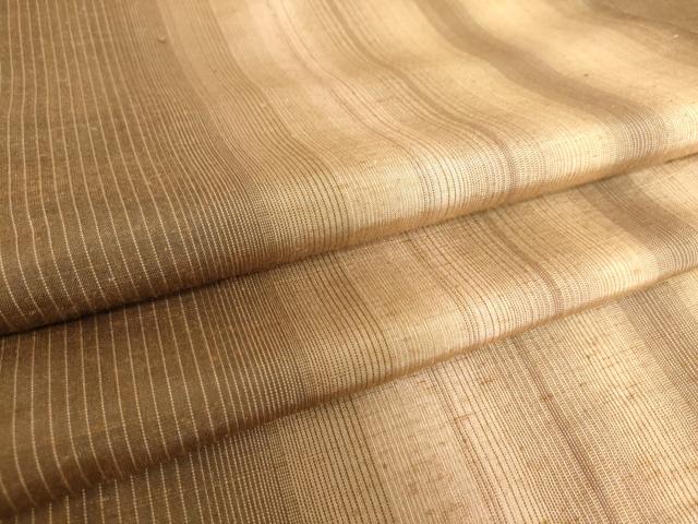 平和屋着物▽上質な紬 単衣 縞 正絹 逸品 DAAS0260az