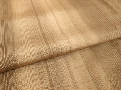 平和屋着物▽上質な紬 単衣 縞 正絹 逸品 DAAS0260az