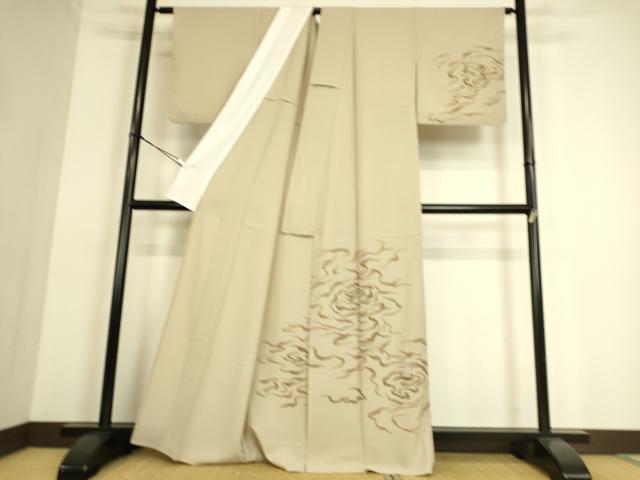 平和屋着物▽訪問着 単衣 流水文 洗える着物 DAAS0276az