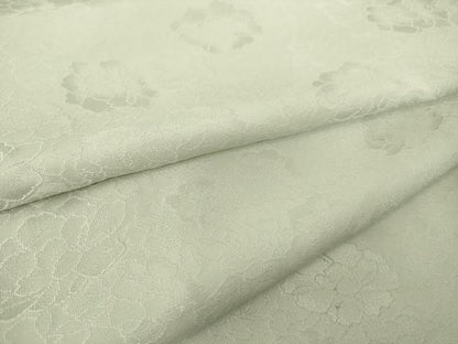 平和屋着物▽上質な色無地　単衣　花尽くし地紋　白花色　正絹　逸品　DAAS0285az