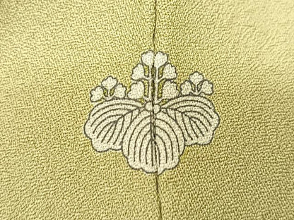 平和屋着物▽訪問着 単衣 刺繍 草花文 金彩 正絹 逸品 BAAS8184yc